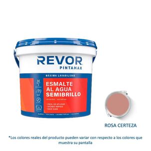 Esmalte Al Agua Semibrillo Pintamax 1 Gl Rosa Certeza Revor